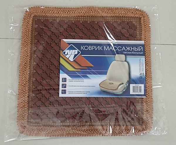 Накидка (коврик) на сидение "Nova Bright" массажная, бамбуковые резные пластины, коричневая