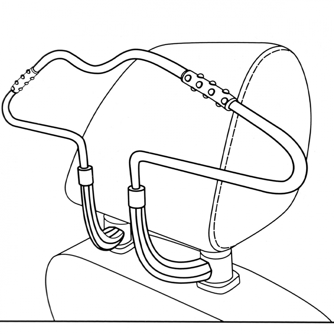Вешалка автомобильная "Nova Bright" на подголовник с резиновыми накладками