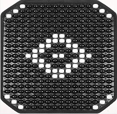 Накидка (коврик) на сидение "Nova Bright" массажная деревянная,  черная с рисунком, противоскользящая основа