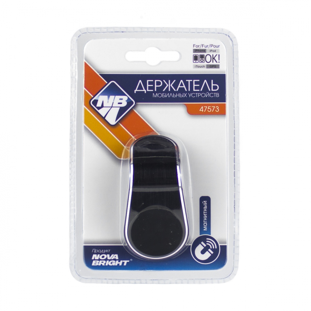 Держатель моб. устройств "Nova Bright" магнитный (Г-образный) на прищепке