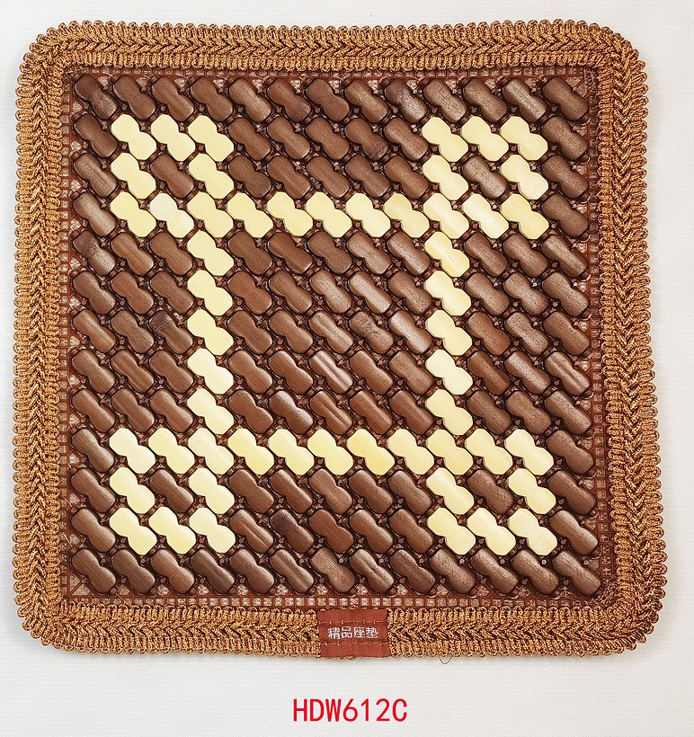 Накидка (коврик) на сидение "Nova Bright" массажная, бамбуковые резные пластины, коричневая с рисунком