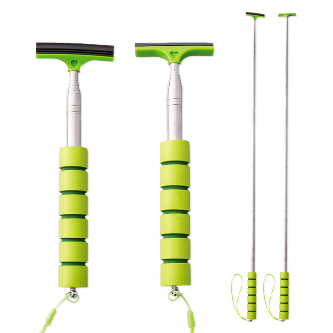 Водосгон "Li-Sa" "Т"-образный, лезвие - 6,5см, телескопическая поролоновая ручка 21,5-97,5см, зеленый (LS286/3)