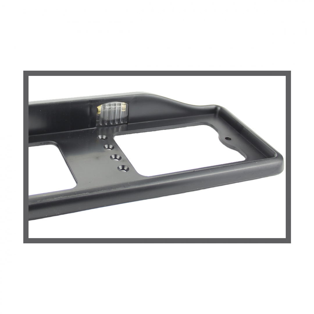 Рамка номерного знака с освещением верхним без надписи (чёрная)